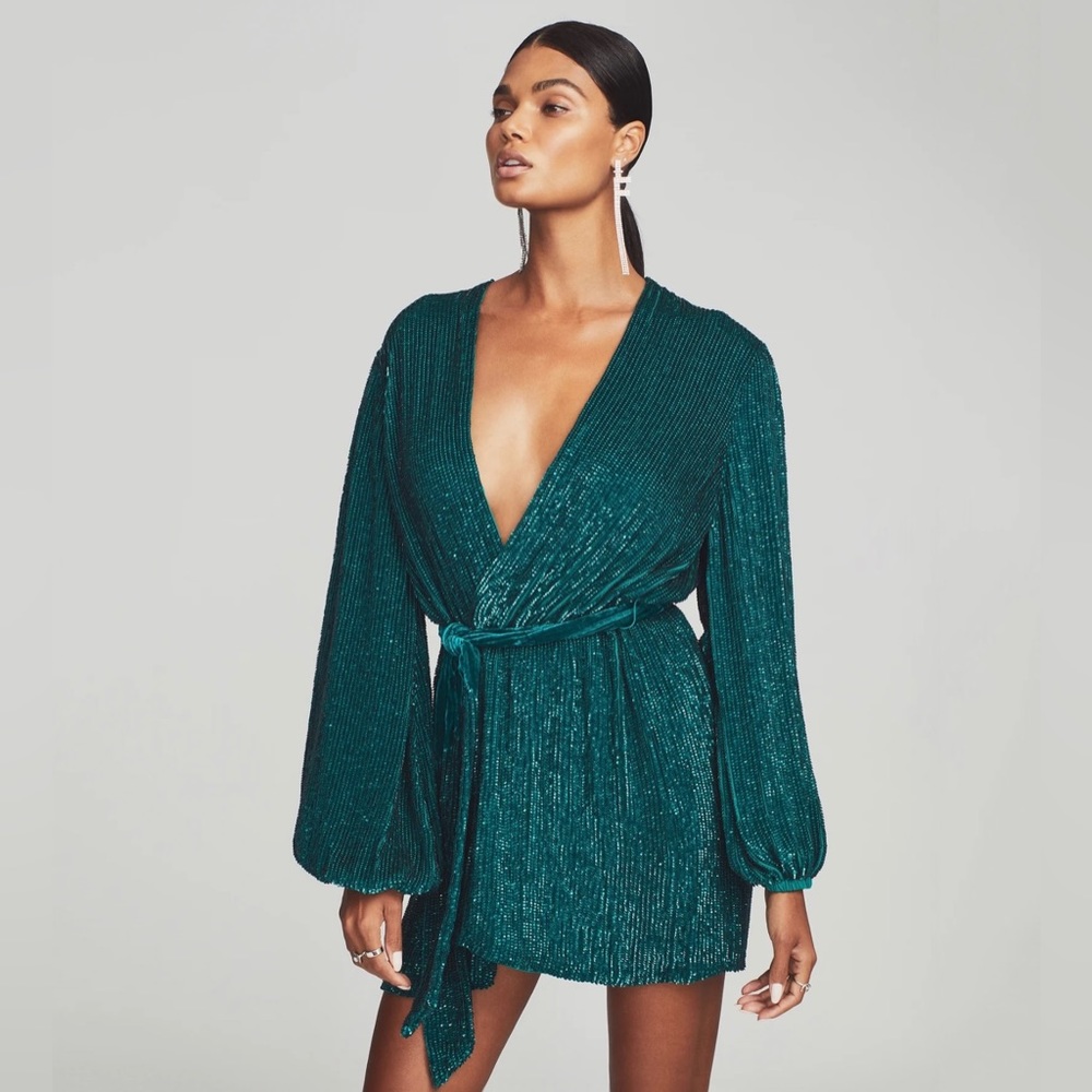 Retrofete Gabrielle Sequin Robe Dress Small
